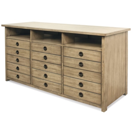 6 Drawer Entertanment File Cabinet