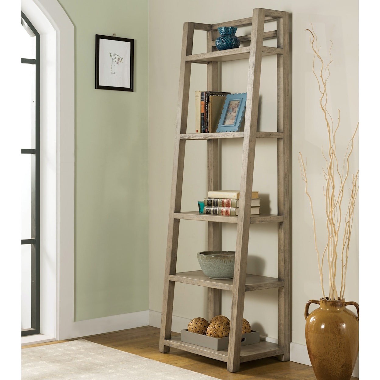 Riverside Furniture Perspectives Leaning Bookcase