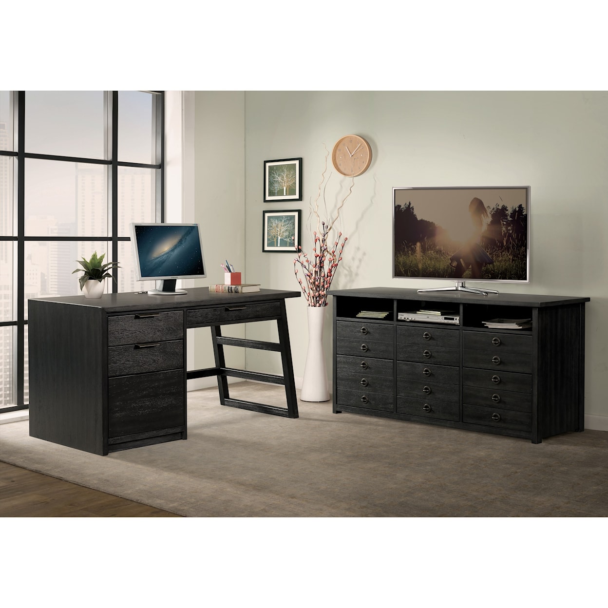 Riverside Furniture Perspectives Single Pedestal Desk