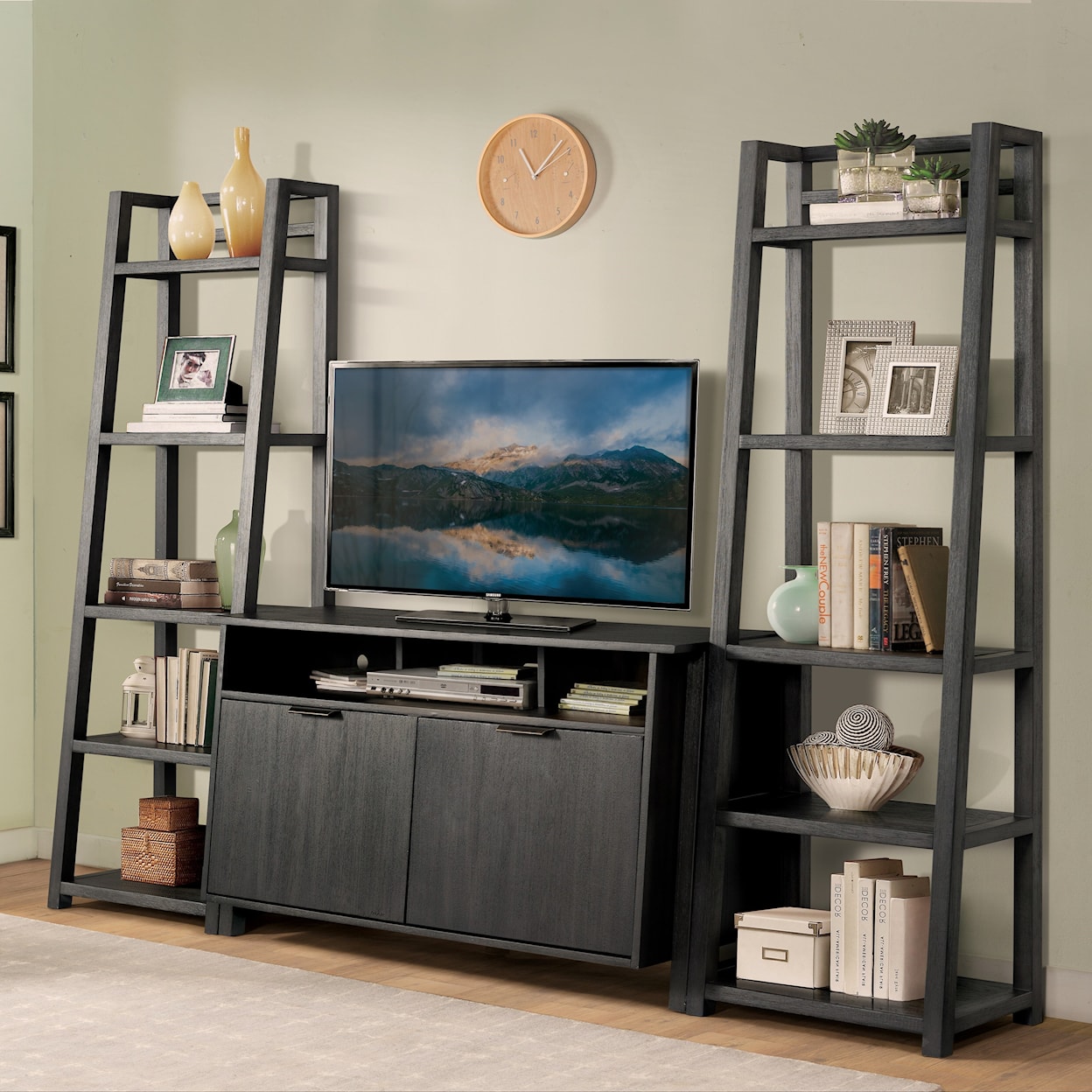 Riverside Furniture Perspectives Leaning Bookcase