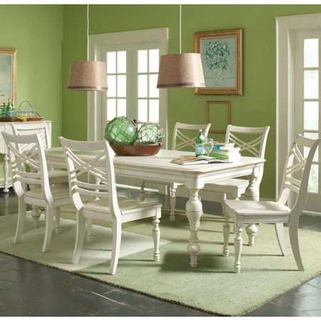 7 Piece Rectangular Dining Table & Side Chair Set