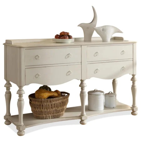 Honeysuckle White Server with 4 Drawers