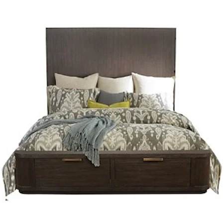 King Tall Storage Bed with 2 Footboard Drawers