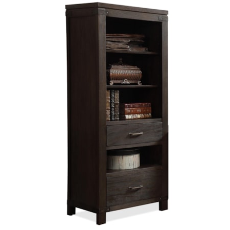2 Drawer Etagere Pier with 4 Shelves
