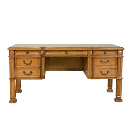 Traditional Double Pedestal Executive Writing Desk