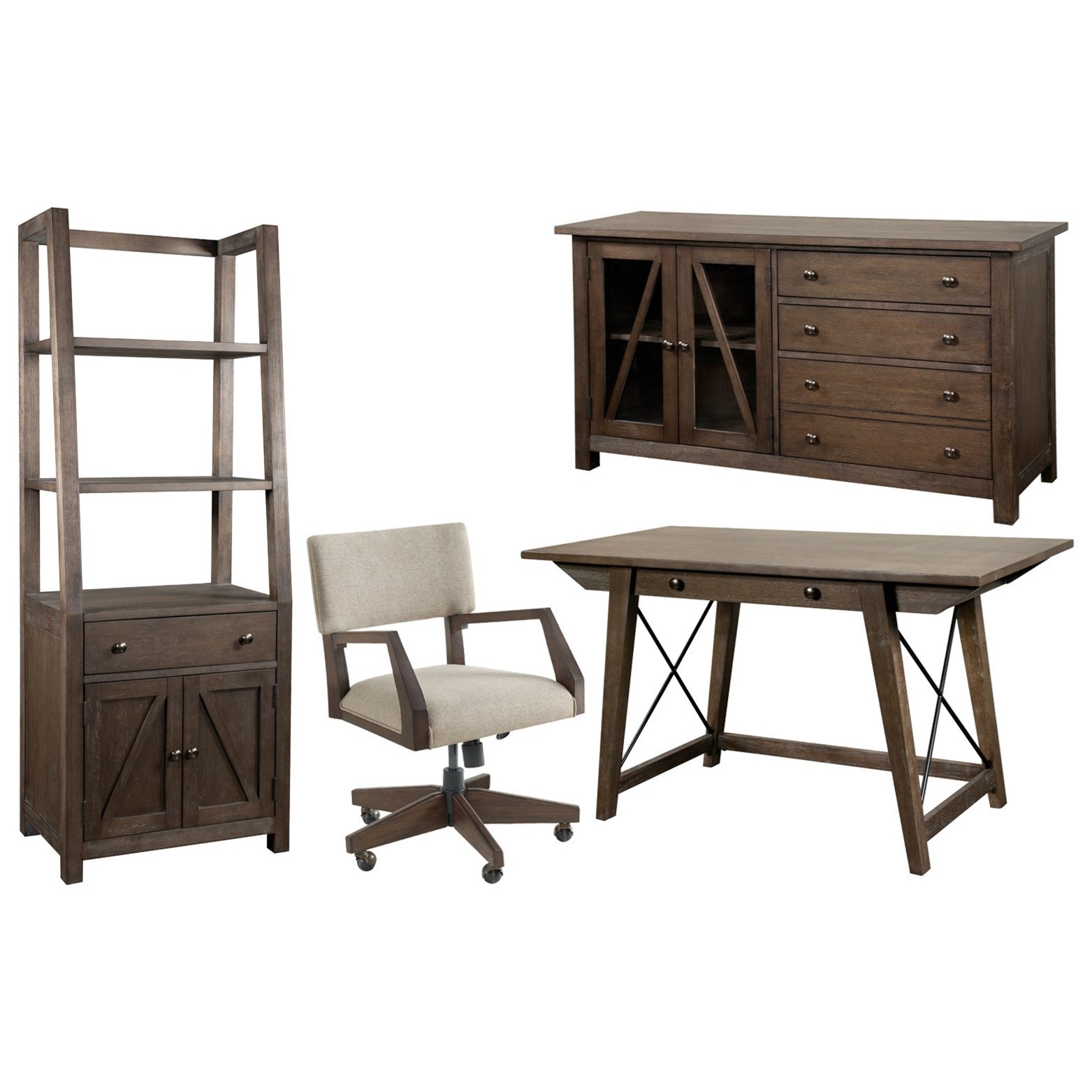 Riverside Furniture Sheffield 58830 Transitional Writing Desk with Drop