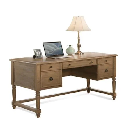 Writing Desk with Drop-Front Center Drawer