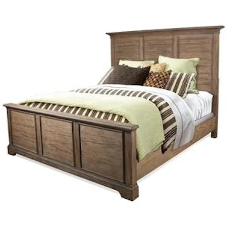 Queen Panel Bed in Toasted Pecan Finish