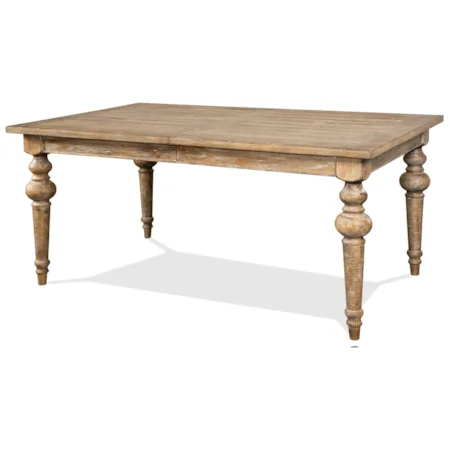 Rustic Dining Table with 18" Table Leaf