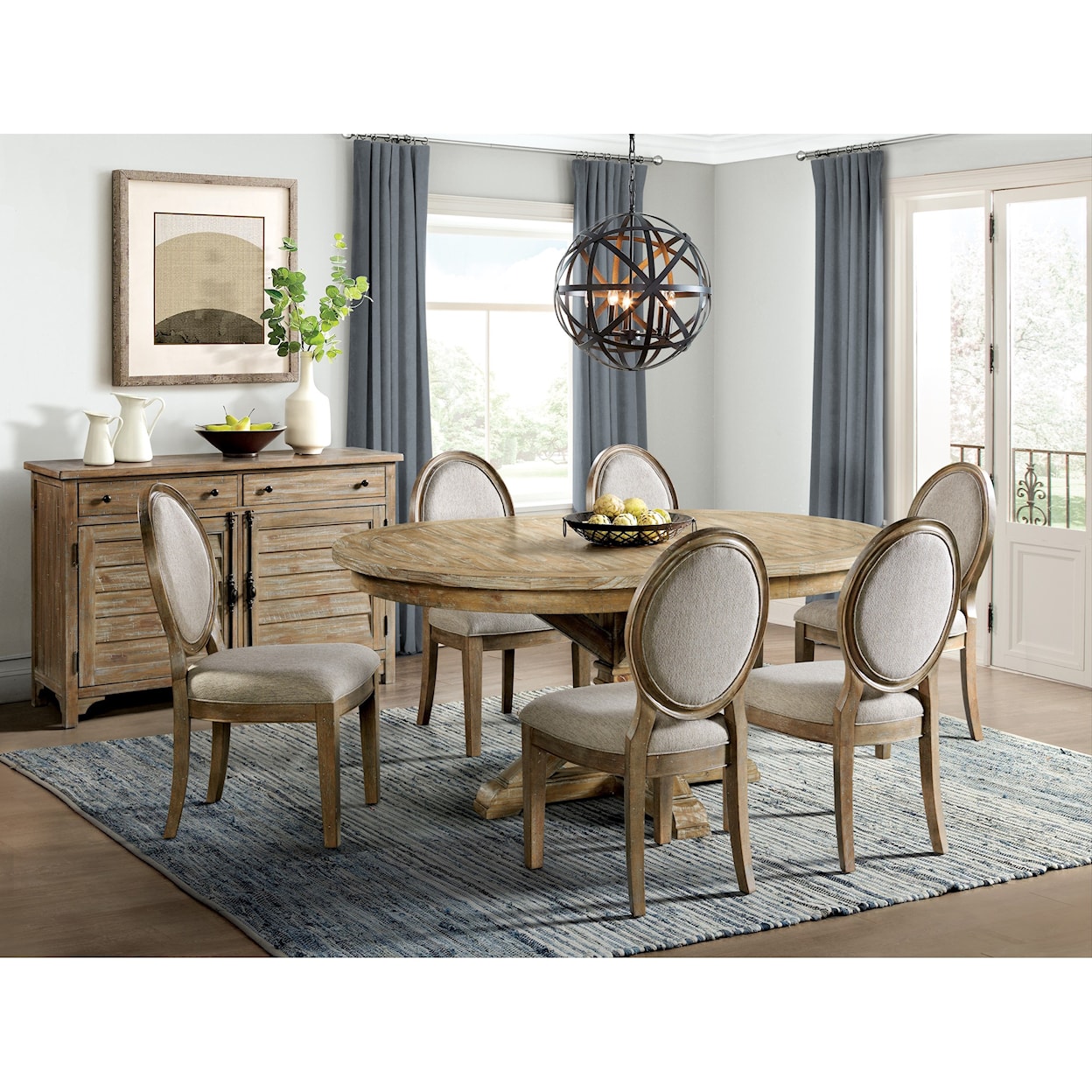 Riverside Furniture Mix and Match Upholstered Oval Side Chair