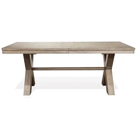 Trestle Dining Table with 24" Leaf