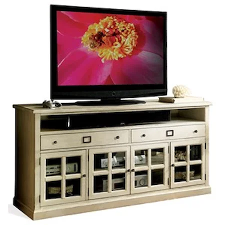 68-Inch TV Console with Mullioned Doors