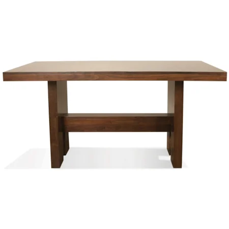Gathering Height Dining Table in Casual Walnut Finish