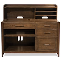 Credenza and Hutch with Top Drop-Front Drawer
