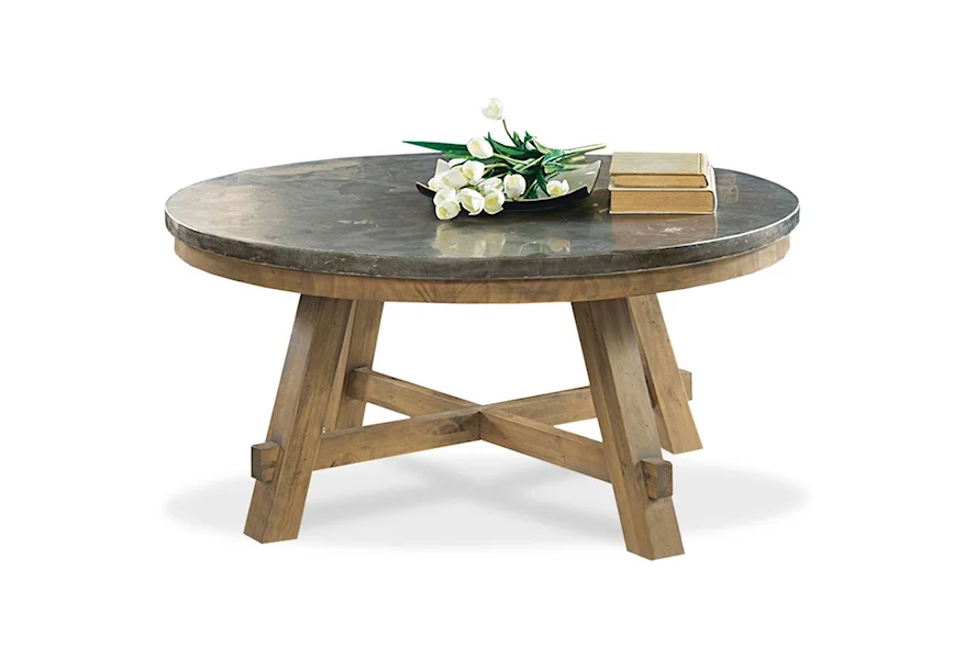 Weatherford Round Cocktail Table by Riverside Furniture at Zak's Home