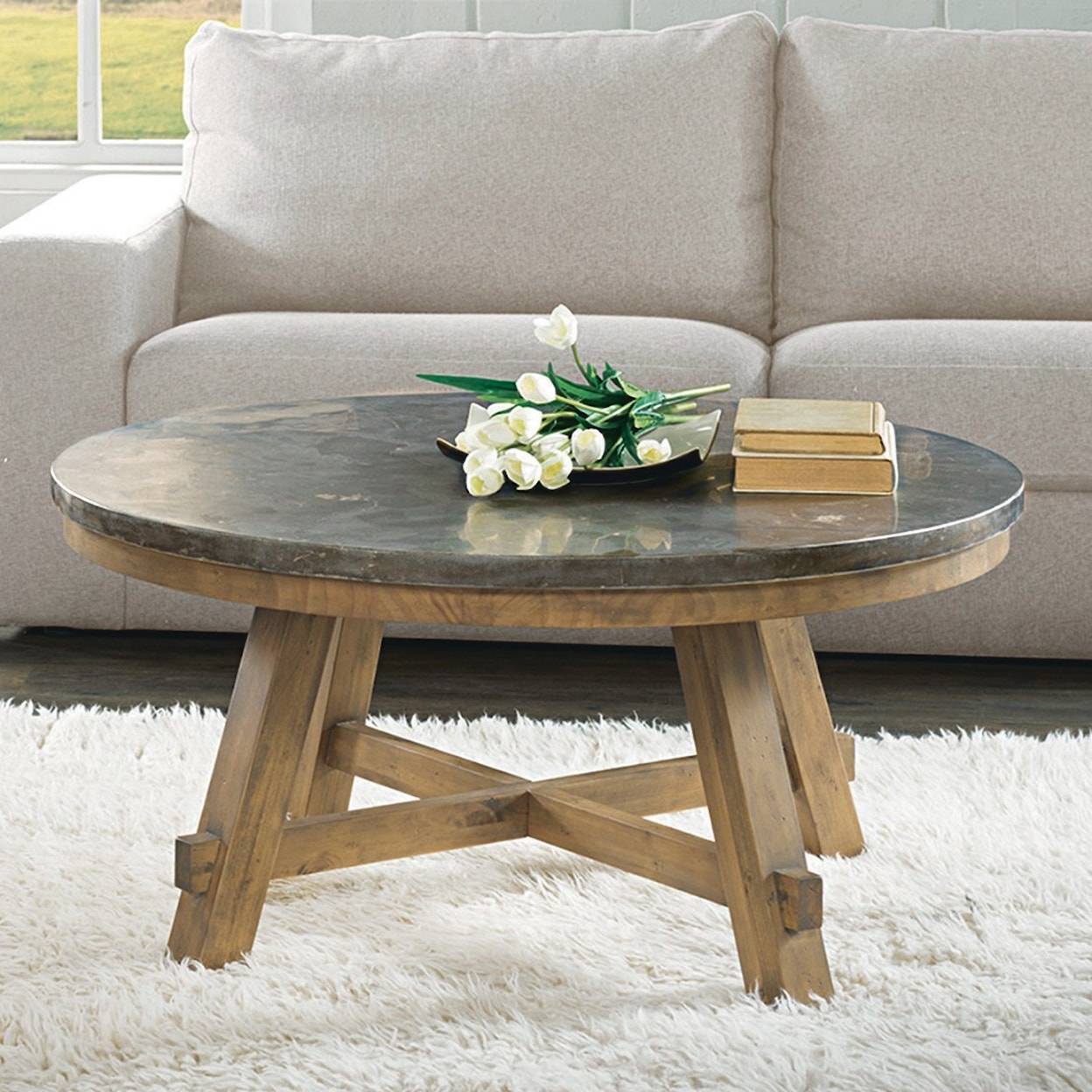 Riverside Furniture Weatherford Round Cocktail Table