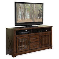 2 Door TV Console with 2 Center Drawers