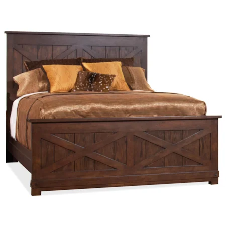 California King Panel Headboard & Footboard Panel Bed