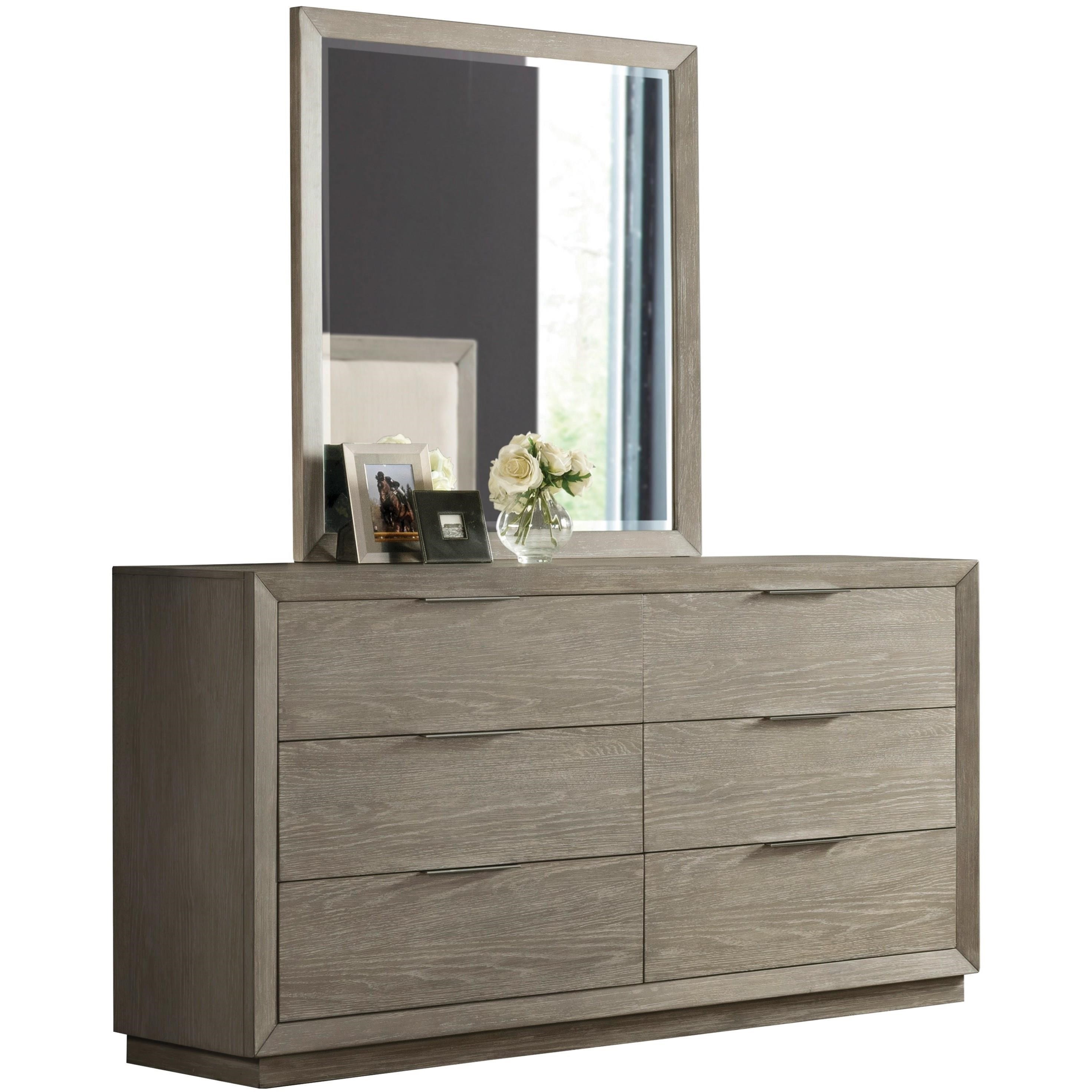 Riverside Furniture Zoey 58060 Transitional 6 Drawer Dresser with Felt