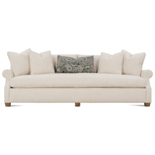 Contemporary 98'' Sofa with Bench Seat
