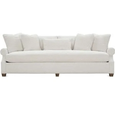 Contemporary 98'' Sofa with Bench Seat