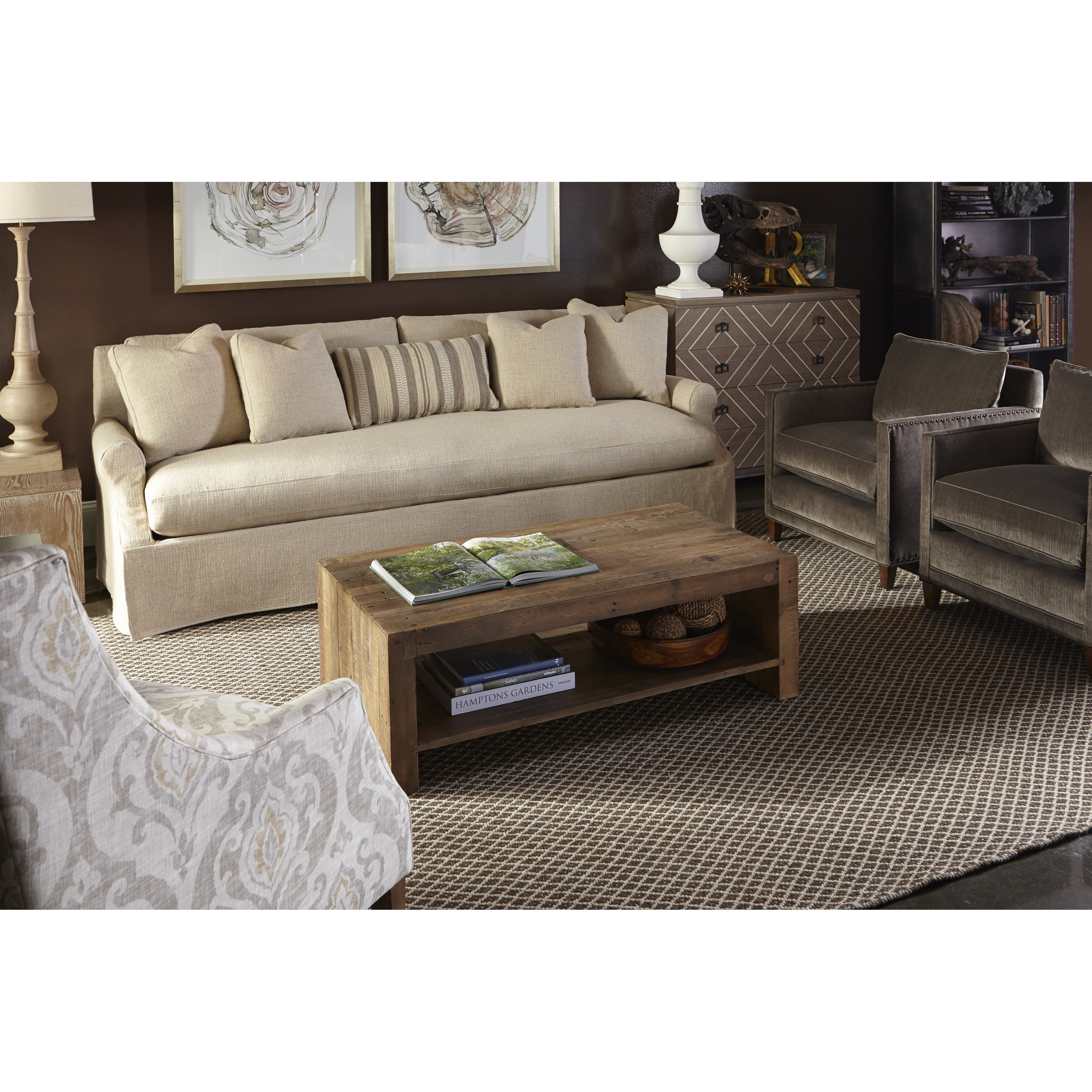 Robin Bruce Bristol BristolSLIP003 Contemporary Slipcovered Sofa with