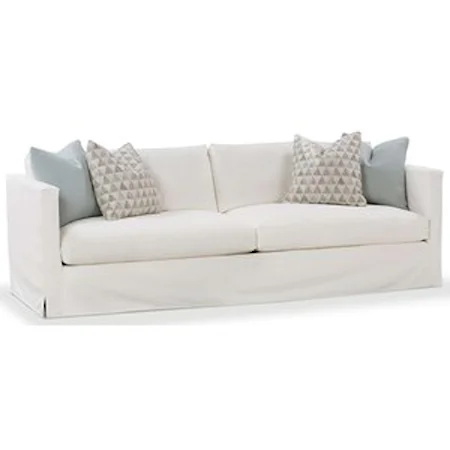 84" Slip Cover Sofa with 2 Seat Cushions