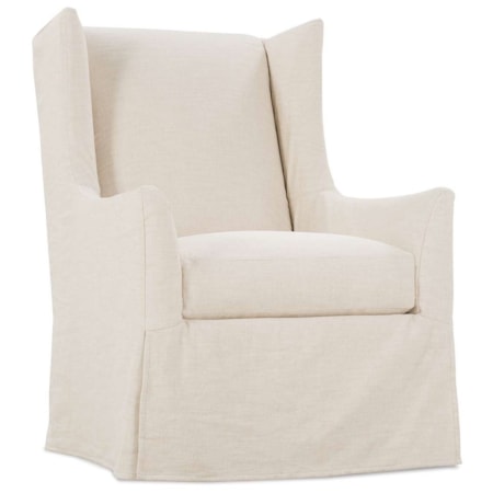 Slipcovered Swivel Chair