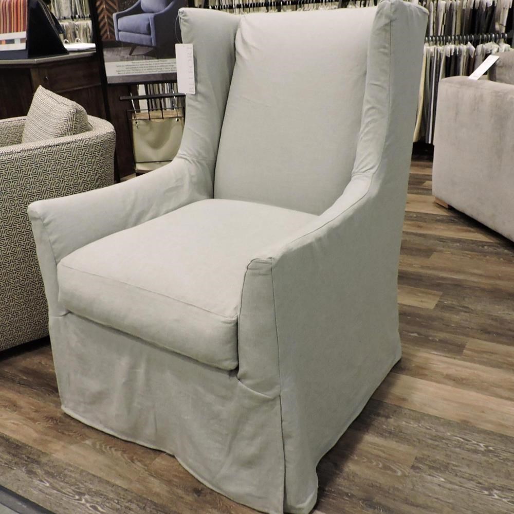 Robin Bruce Ellory 813506108 Transitional Slipcovered Swivel Chair Belfort Furniture Upholstered Chairs