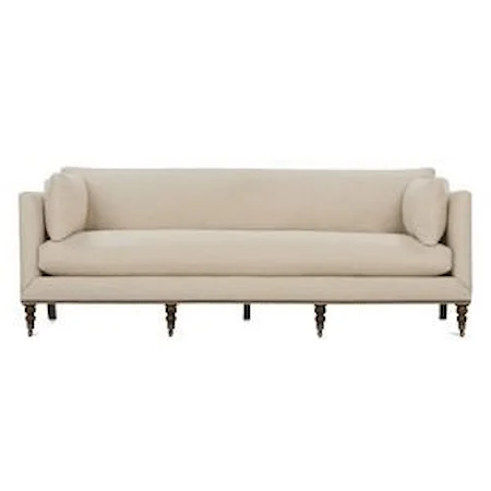 Sofa with Front Leg Casters and Nailheads