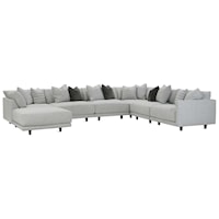Contemporary 7-Piece Modular Sectional with Ottoman