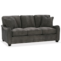 Customizable Sofa Sleeper with English Arms, Tapered Feet and Knife Style Cushions