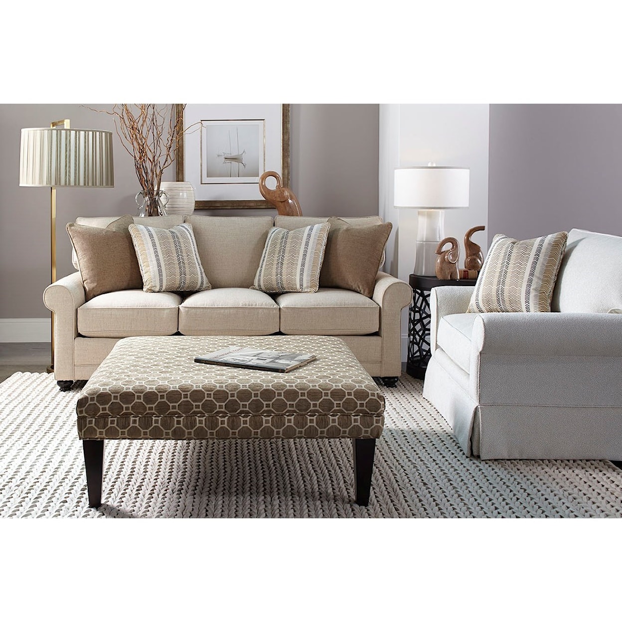 Rowe My Style I Transitional Stationary Sofa