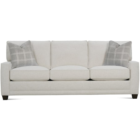 Rowe My Style I BPT-200-B-002 Customizable Sofa with Padded Track Arms,  Block Legs and Box Style Back Cushion, Simon's Furniture