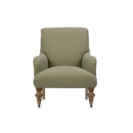 Upholstered Chair with Front Leg Casters