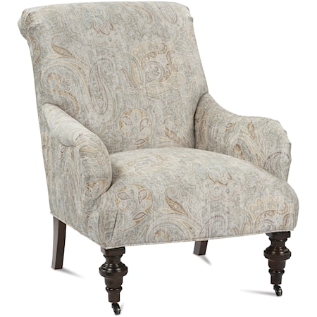 Carlyle Upholstered Chair with Casters