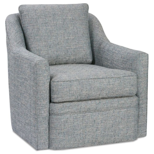 Casual Swivel Chair with Loose Pillow Cushion