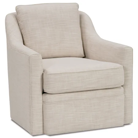 Casual Swivel Chair with Loose Pillow Cushion