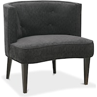 Pierre Accent Chair with Curved Back and Tufting