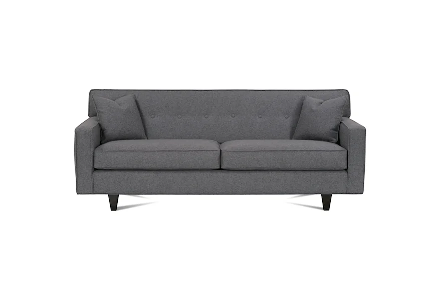 Dorset 75" Sofa with Wood Legs by Rowe at Belfort Furniture
