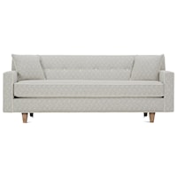 Contemporary 80" Bench Cushion Sofa with Track Arms