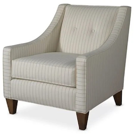 Upholstered Accent Chair with Button Tufting