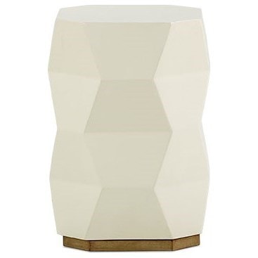 Resin End Table with Geometric Design