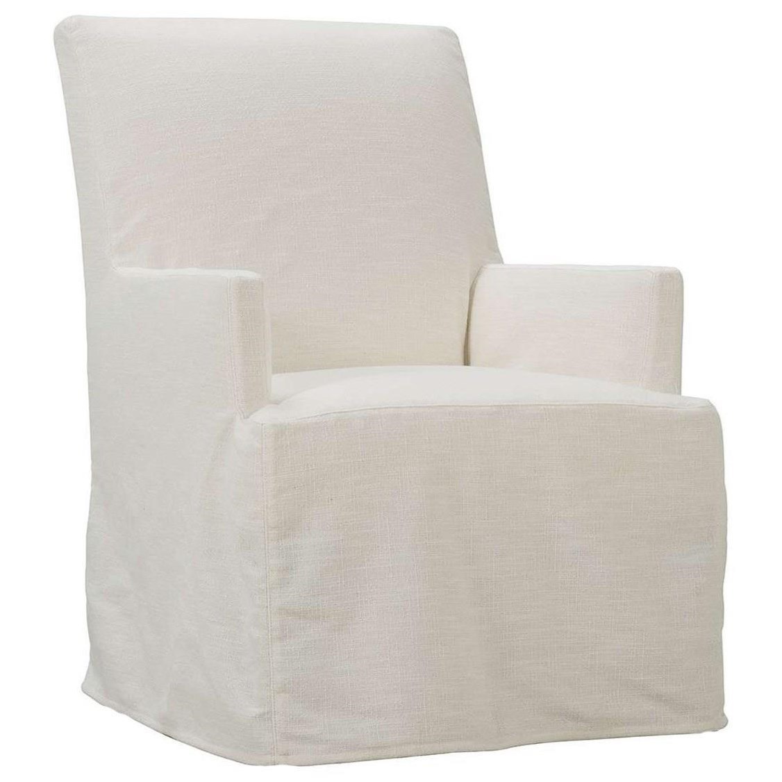 Slipcovered shop dining armchair