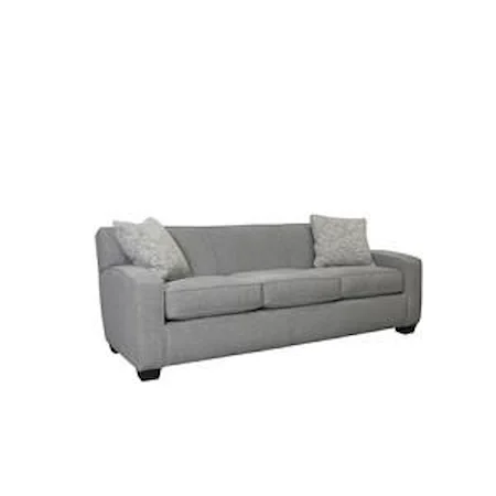 Transitional Sofa with Wood Legs