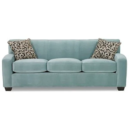 Transitional Sofa with Wood Legs