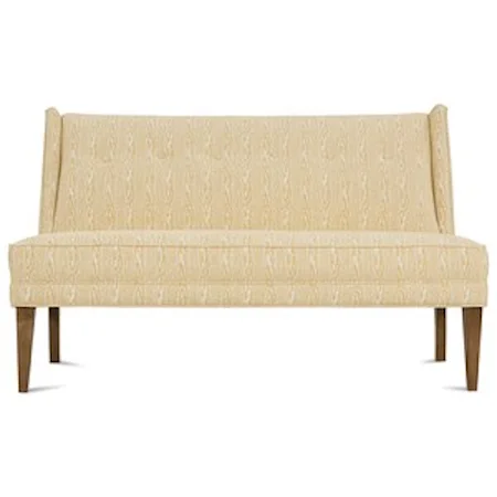 Contemporary Armless Settee with Tufted Back