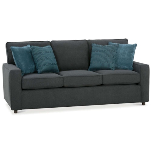 Transitional Sofa Sleeper with Track Arms