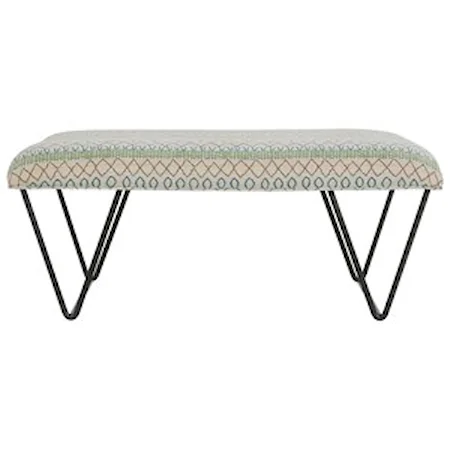 Mid-Century Modern Ottoman with Hairpin Legs