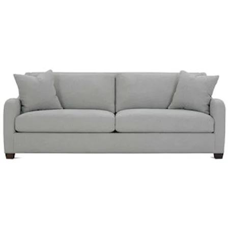 Contemporary Sofa with Saddle Arms